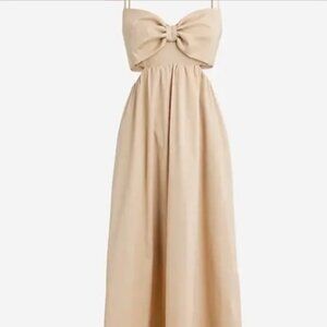 J.Crew - NWT Bow Front Cutout Midi Dress In Stretch Taffeta SIze 0